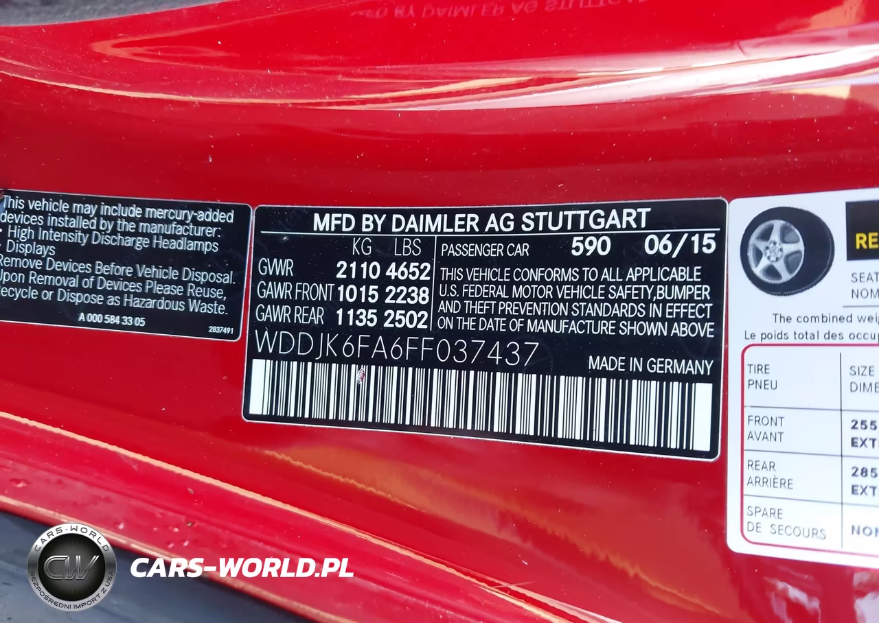 2015 Mercedes-Benz Sl 400 VIN:WDDJK6FA6FF037437 - 9