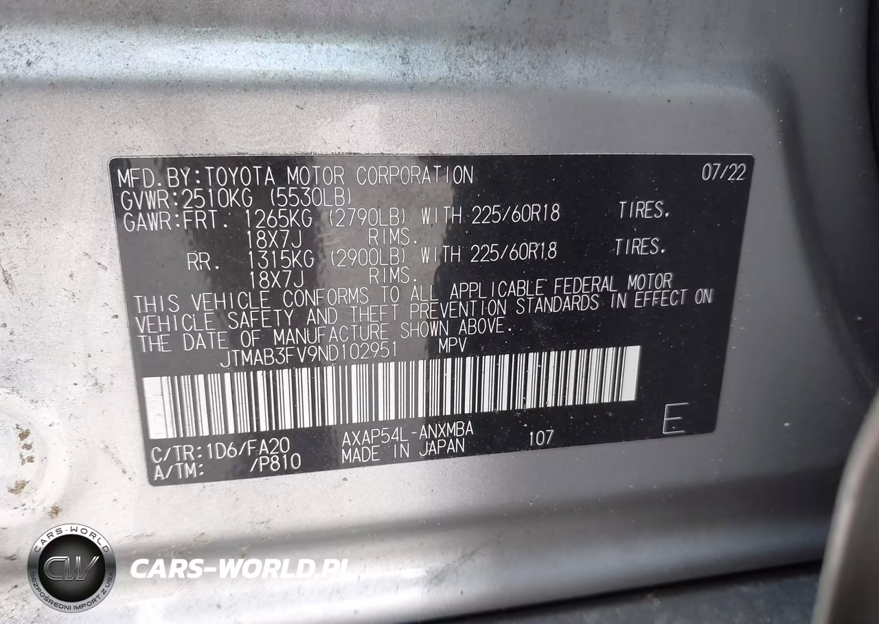 2022 Toyota Rav4 Prime Se VIN:JTMAB3FV9ND102951 - 9
