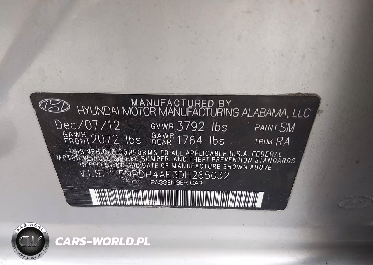 2013 Hyundai Elantra Limited VIN:5NPDH4AE3DH265032 - 9