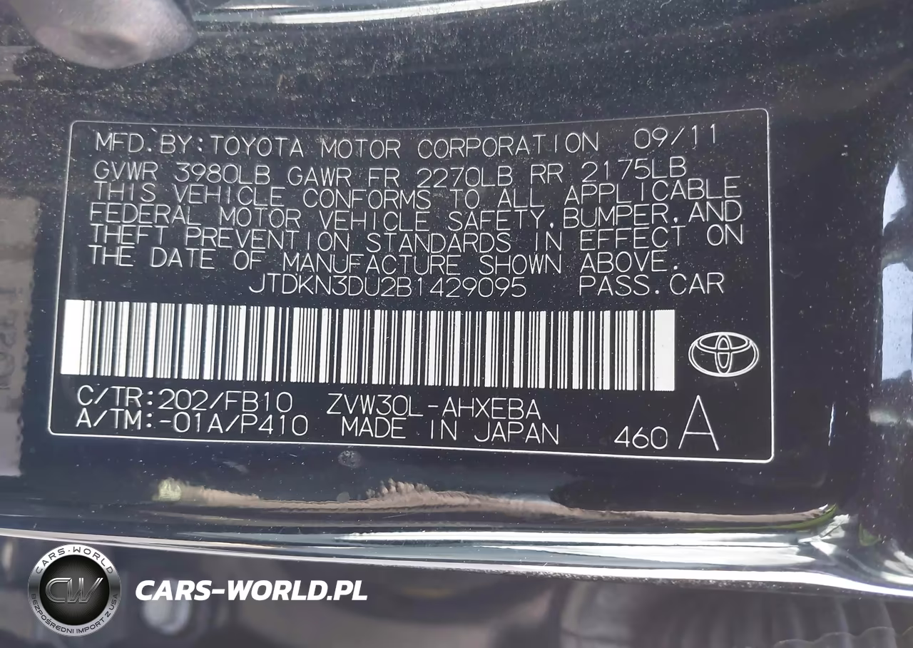 2011 Toyota Prius Three VIN:JTDKN3DU2B1429095 - 9