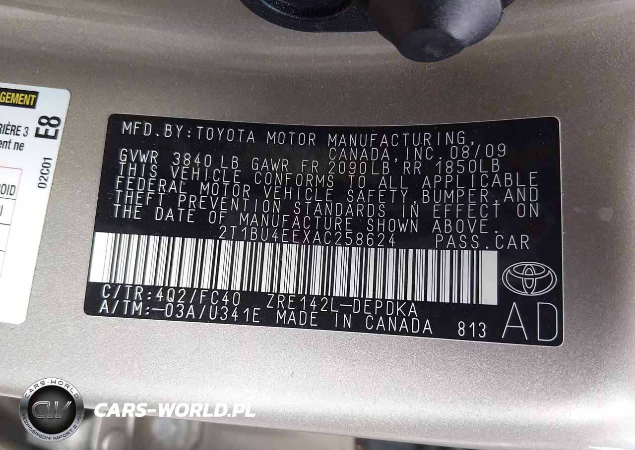 2010 Toyota Corolla Le VIN:2T1BU4EEXAC258624 - 9