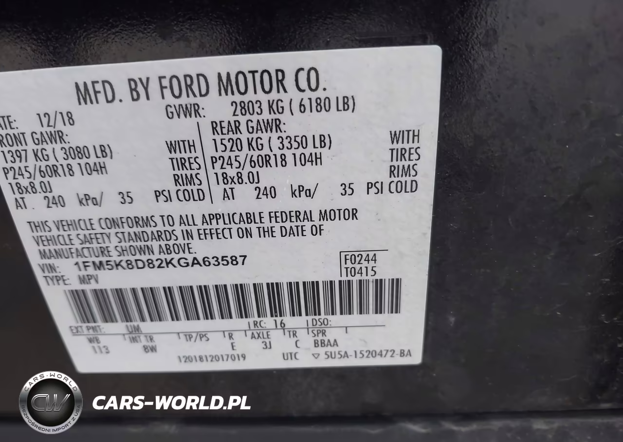 2019 Ford Explorer Xlt VIN:1FM5K8D82KGA63587 - 9