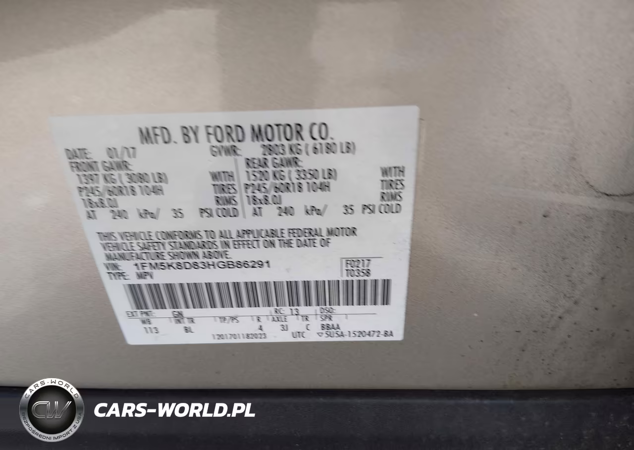 2017 Ford Explorer Xlt VIN:1FM5K8D83HGB86291 - 9