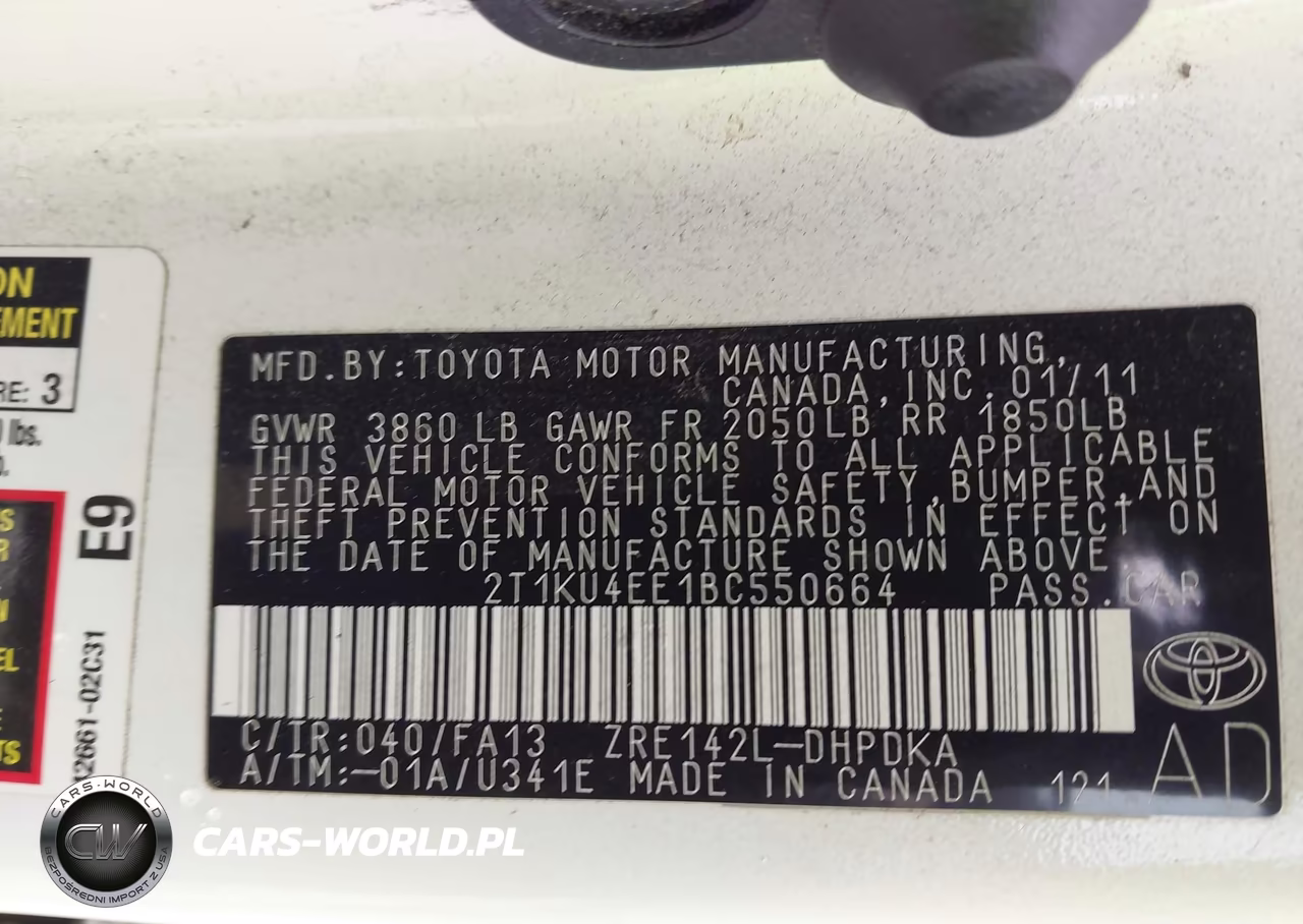 2011 Toyota Matrix VIN:2T1KU4EE1BC550664 - 9