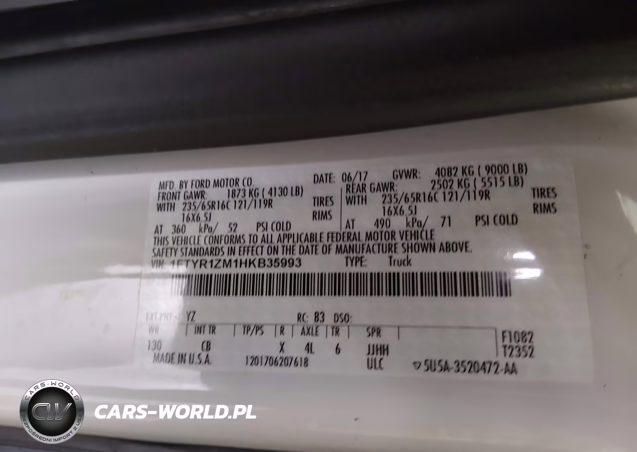 2017 Ford Transit-250 VIN:1FTYR1ZM1HKB35993 - 9