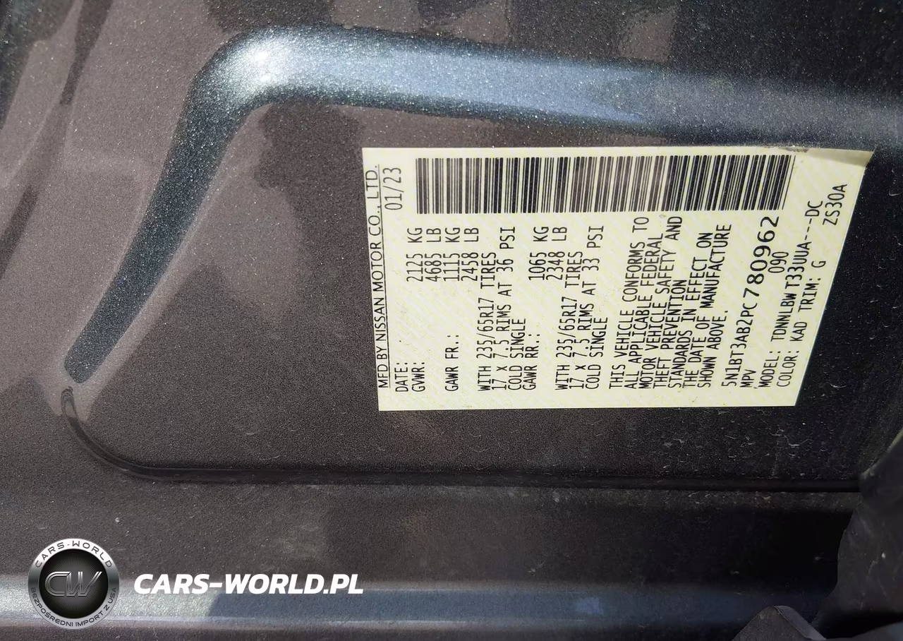 2023 Nissan Rogue S Intelligent Awd VIN:5N1BT3AB2PC780962 - 9