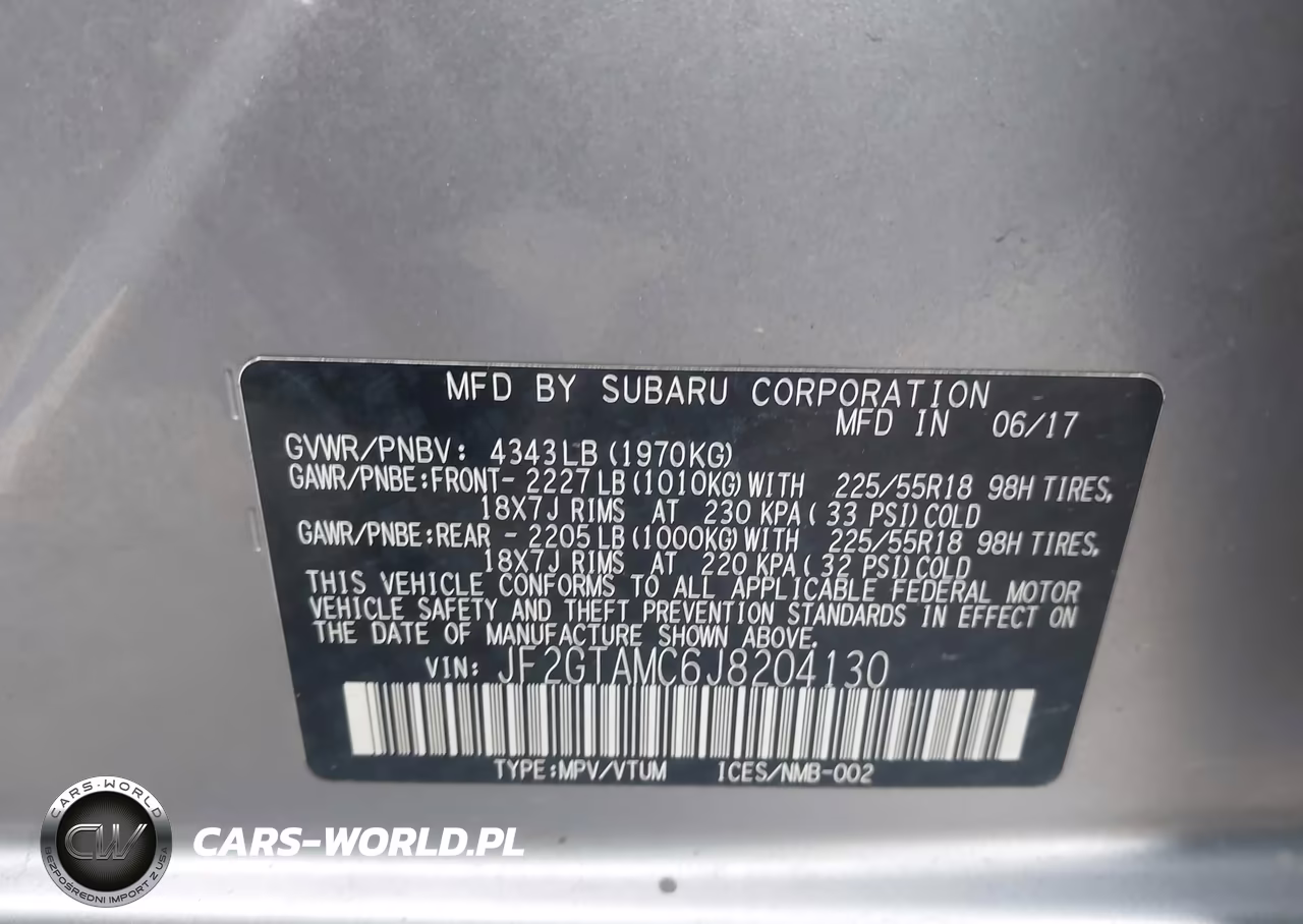 2018 Subaru Crosstrek 2.0I Limited VIN:JF2GTAMC6J8204130 - 9