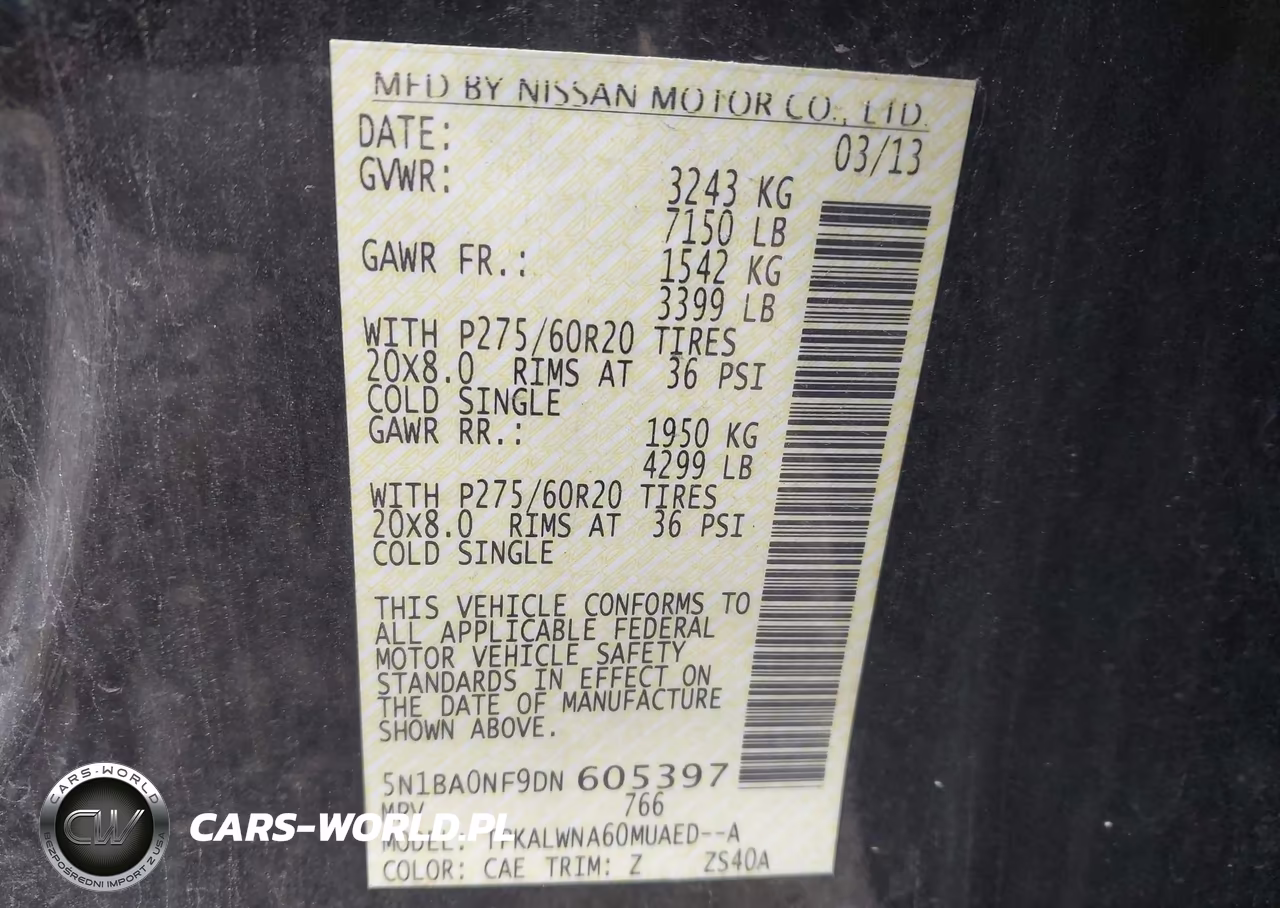 2013 Nissan Armada Platinum VIN:5N1BA0NF9DN605397 - 9
