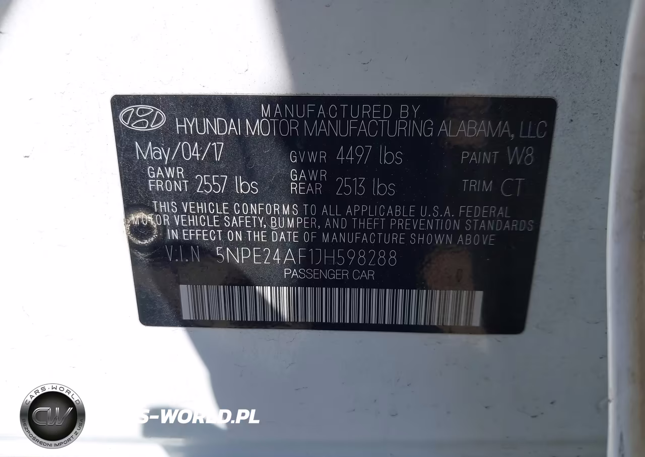 2018 Hyundai Sonata Se VIN:5NPE24AF1JH598288 - 9