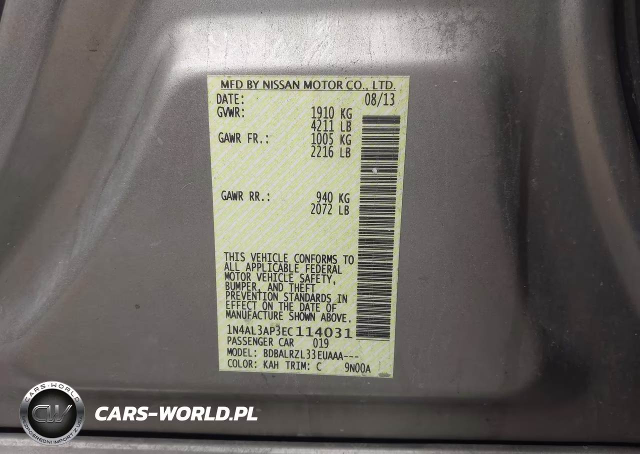 2014 Nissan Altima 2.5 S VIN:1N4AL3AP3EC114031 - 9