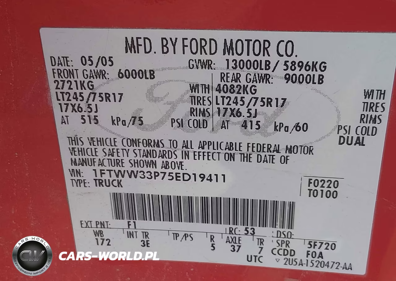 2005 Ford F-350 Lariat-Xl-Xlt VIN:1FTWW33P75ED19411 - 8