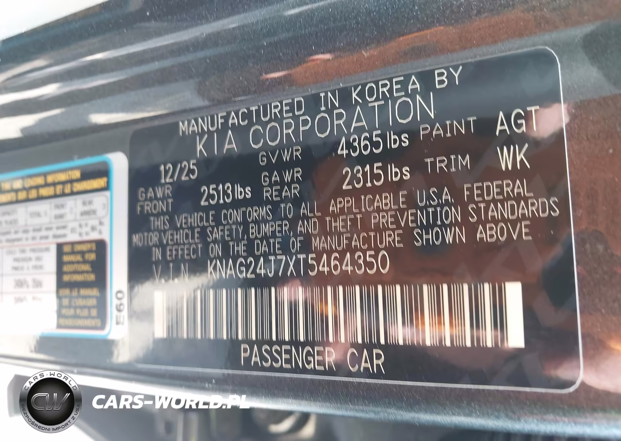 2026 Kia K5 Lxs Fwd VIN:KNAG24J7XT5464350 - 9