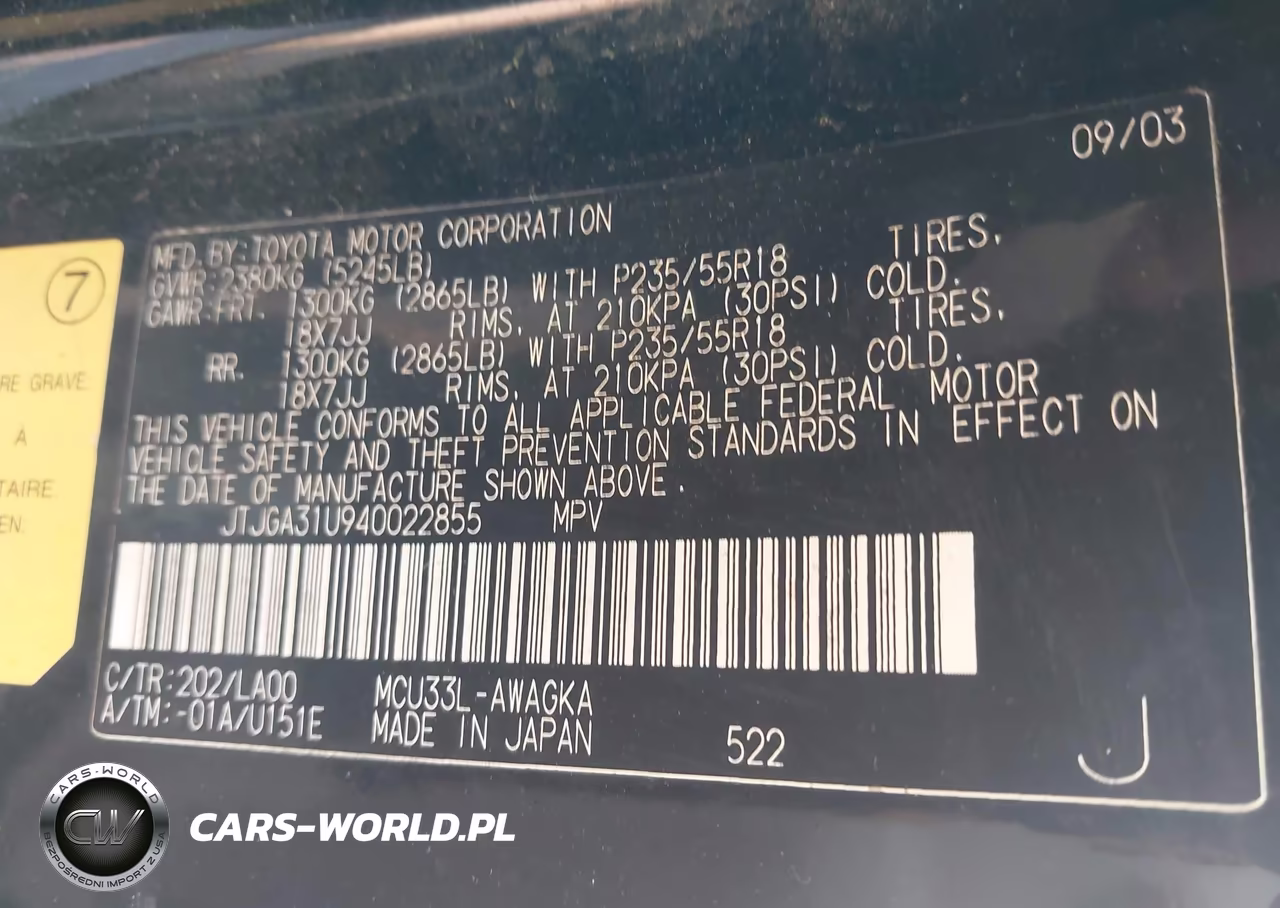 2004 Lexus Rx 330 VIN:JTJGA31U940022855 - 9