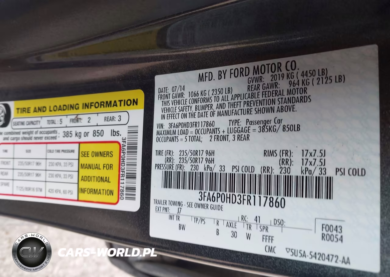 2015 Ford Fusion Se VIN:3FA6P0HD3FR117860 - 9