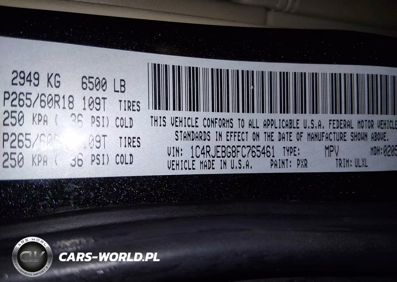 2015 Jeep Grand Cherokee Limited VIN:1C4RJEBG8FC765461 - 9