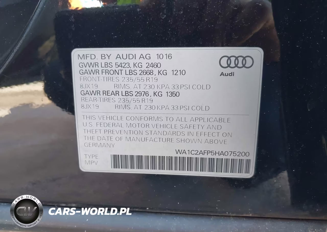 2017 Audi Q5 Premium VIN:WA1C2AFP5HA075200 - 9