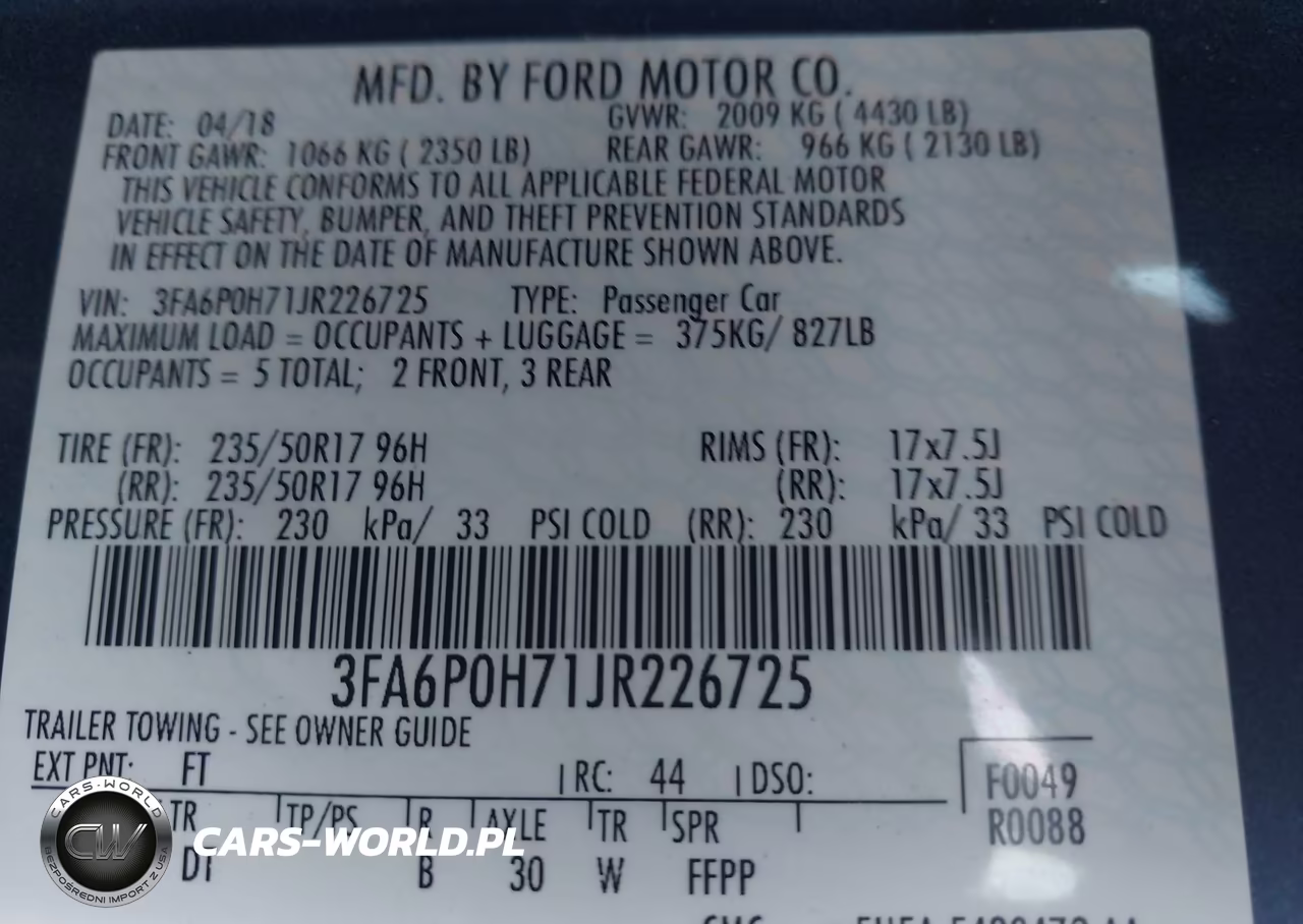 2018 Ford Fusion Se VIN:3FA6P0H71JR226725 - 9