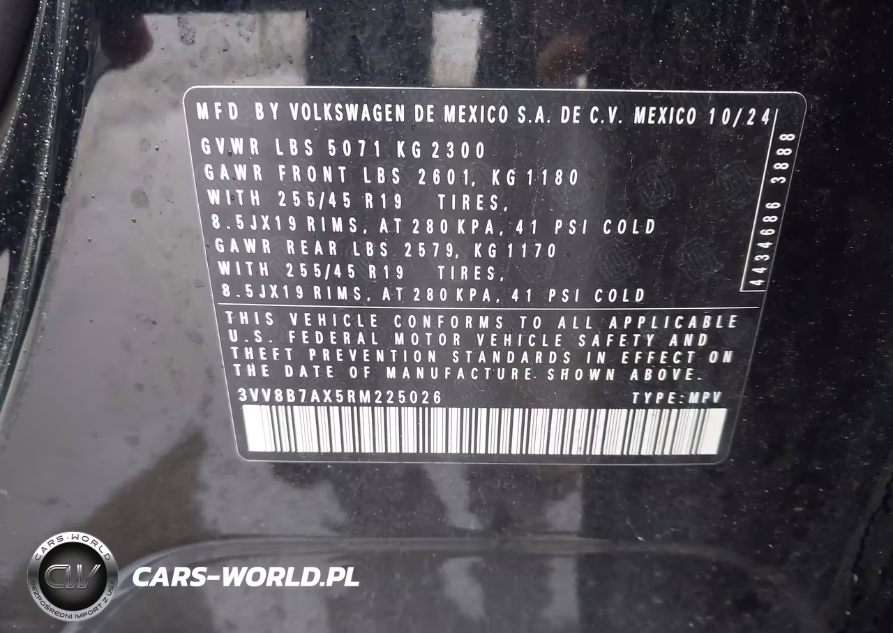 2024 Volkswagen Tiguan 2.0T Se R-Line Black VIN:3VV8B7AX5RM225026 - 9