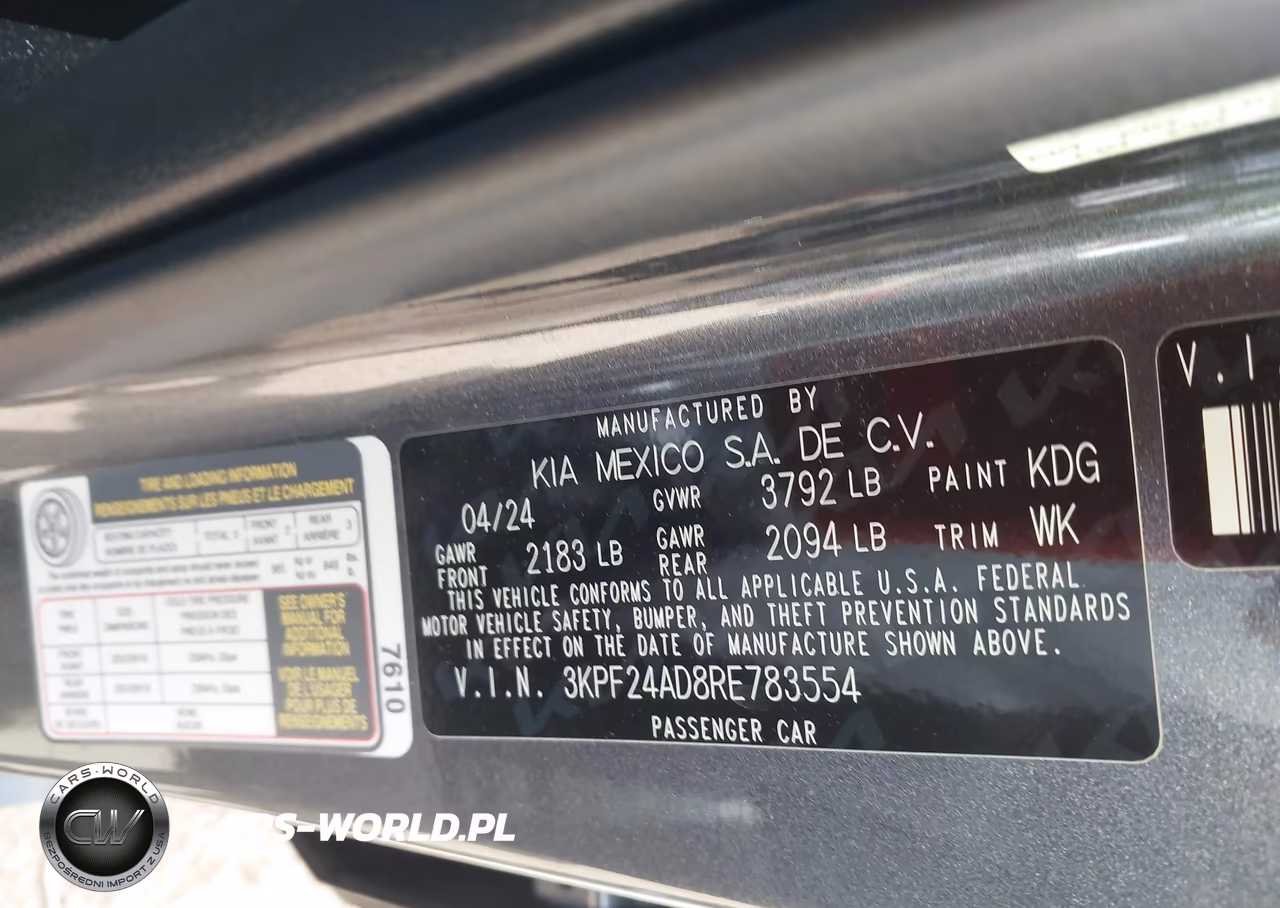 2024 Kia Forte Lxs VIN:3KPF24AD8RE783554 - 9