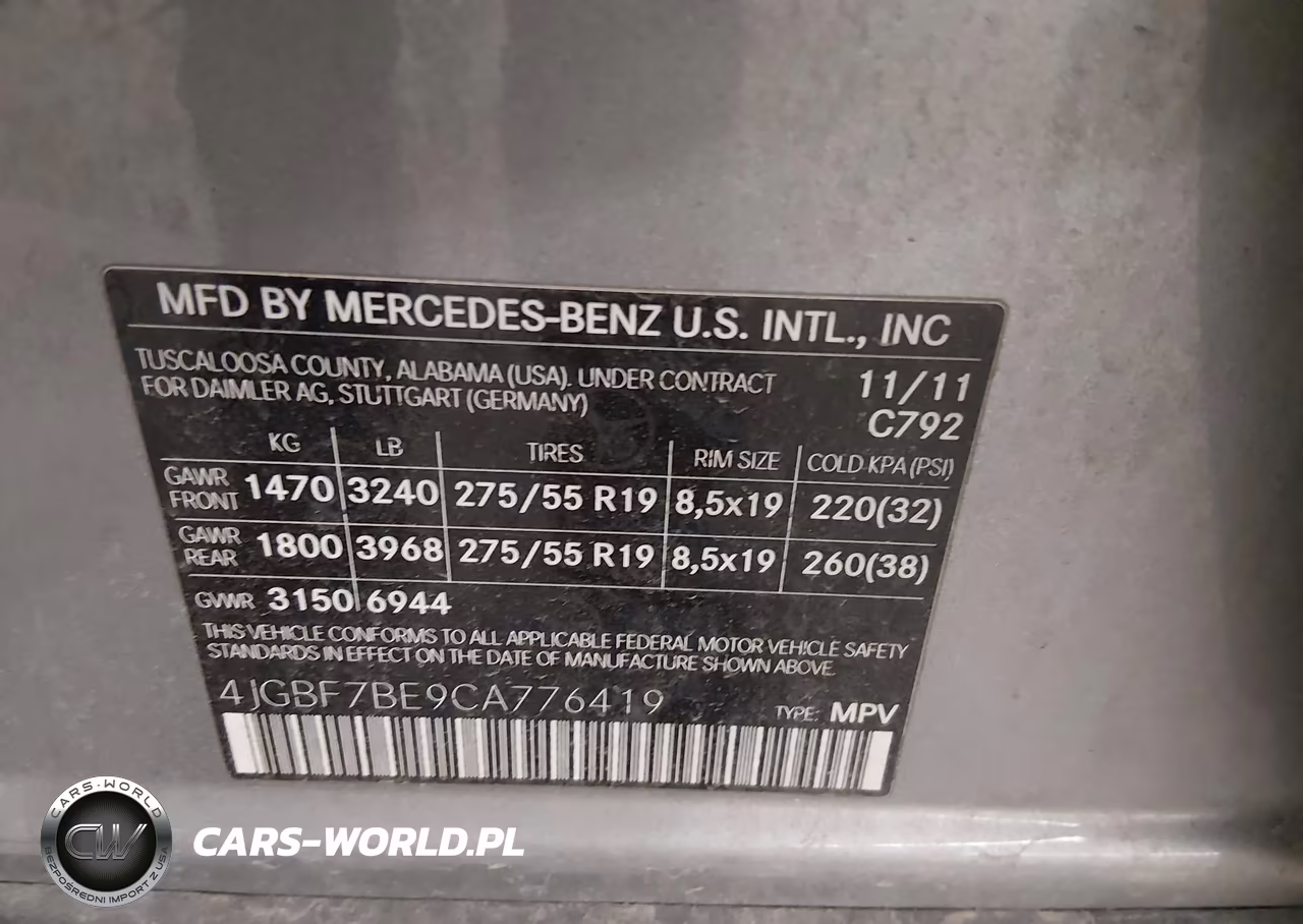 2012 Mercedes-Benz Gl 450 4Matic VIN:4JGBF7BE9CA776419 - 9