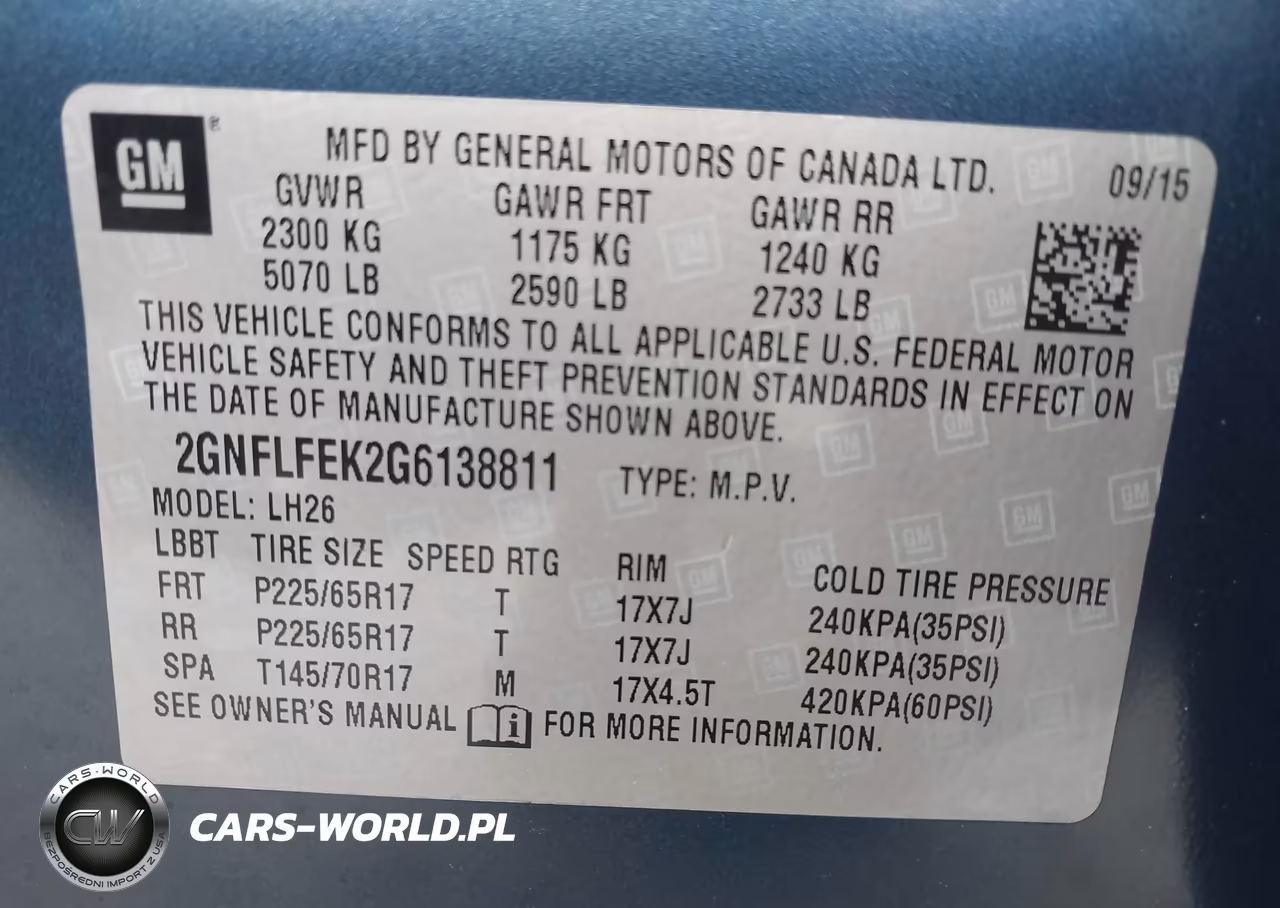 2016 Chevrolet Equinox Lt VIN:2GNFLFEK2G6138811 - 9