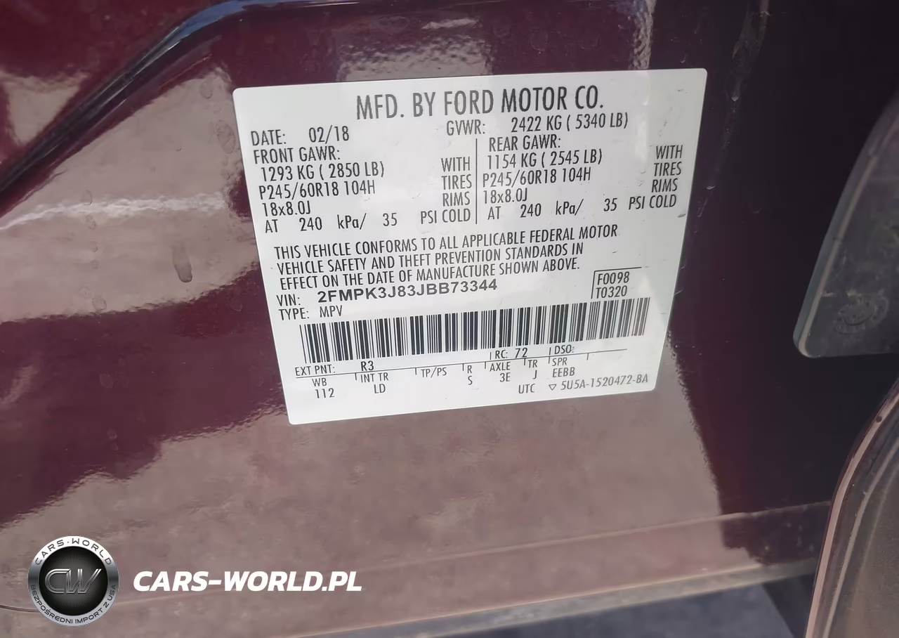 2018 Ford Edge Sel VIN:2FMPK3J83JBB73344 - 9