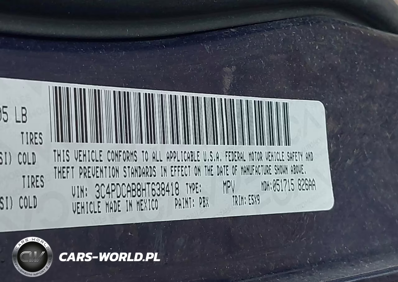 2017 Dodge Journey Se VIN:3C4PDCAB8HT638418 - 9