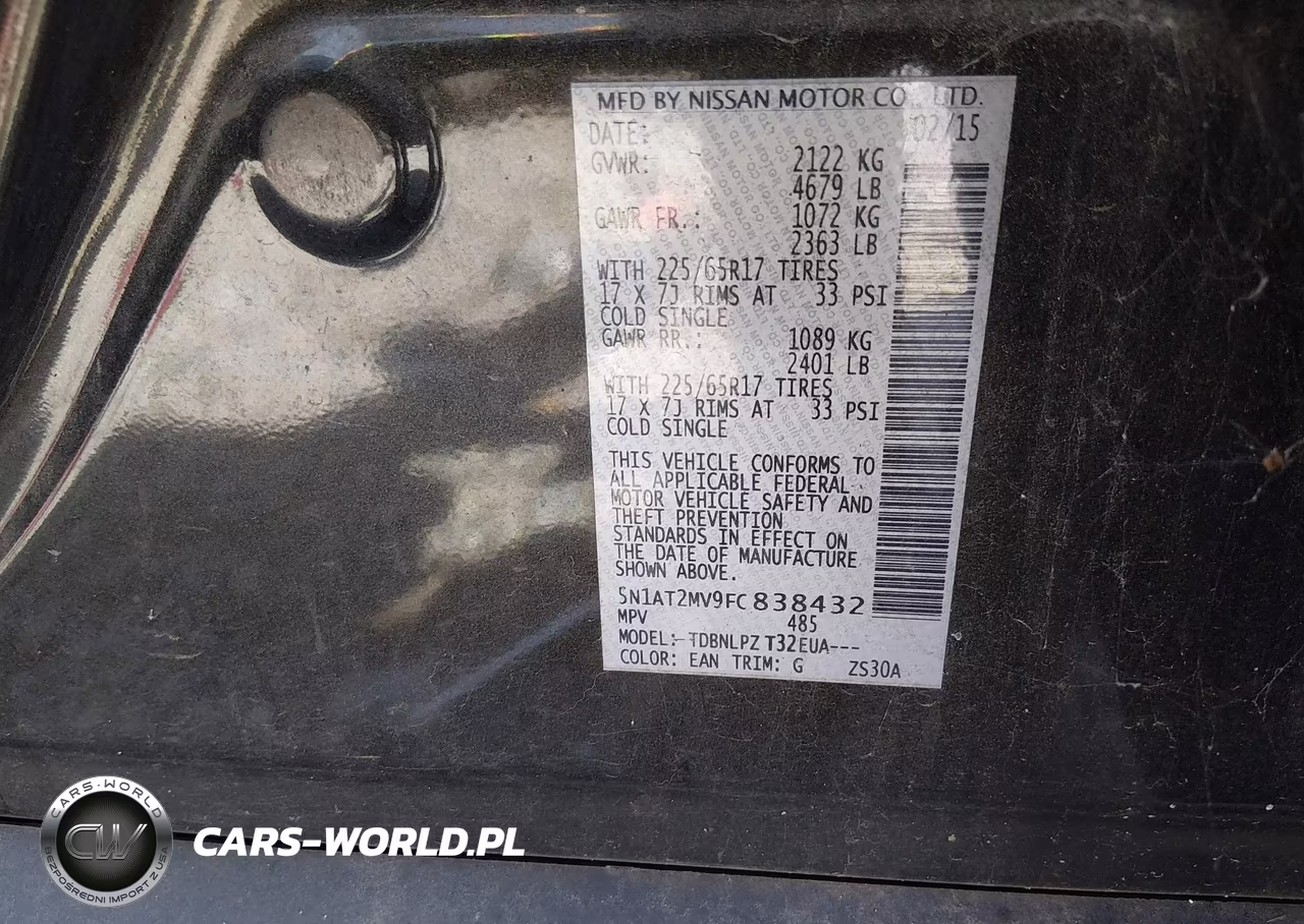 2015 Nissan Rogue S VIN:5N1AT2MV9FC838432 - 9