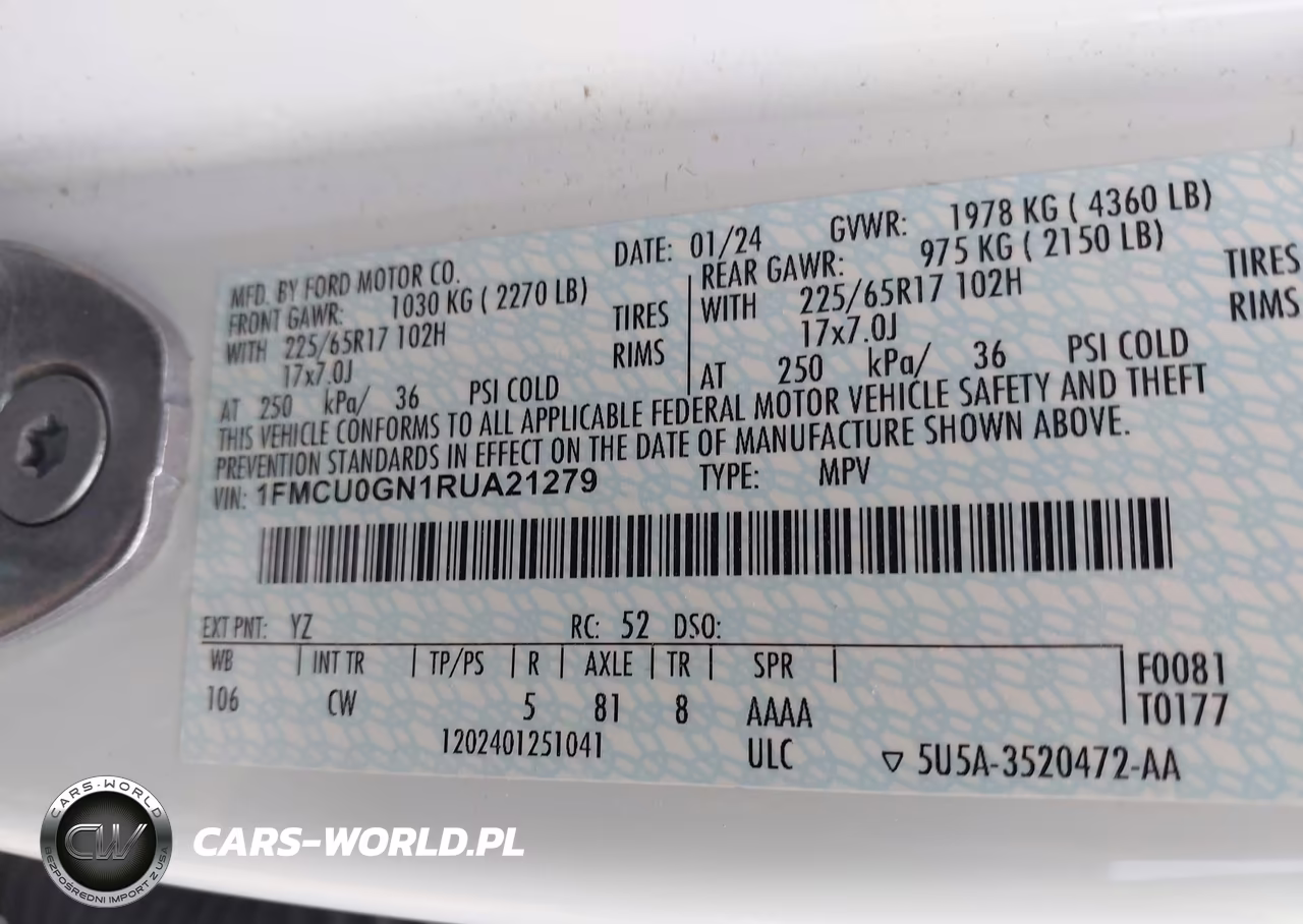 2024 Ford Escape Active VIN:1FMCU0GN1RUA21279 - 9