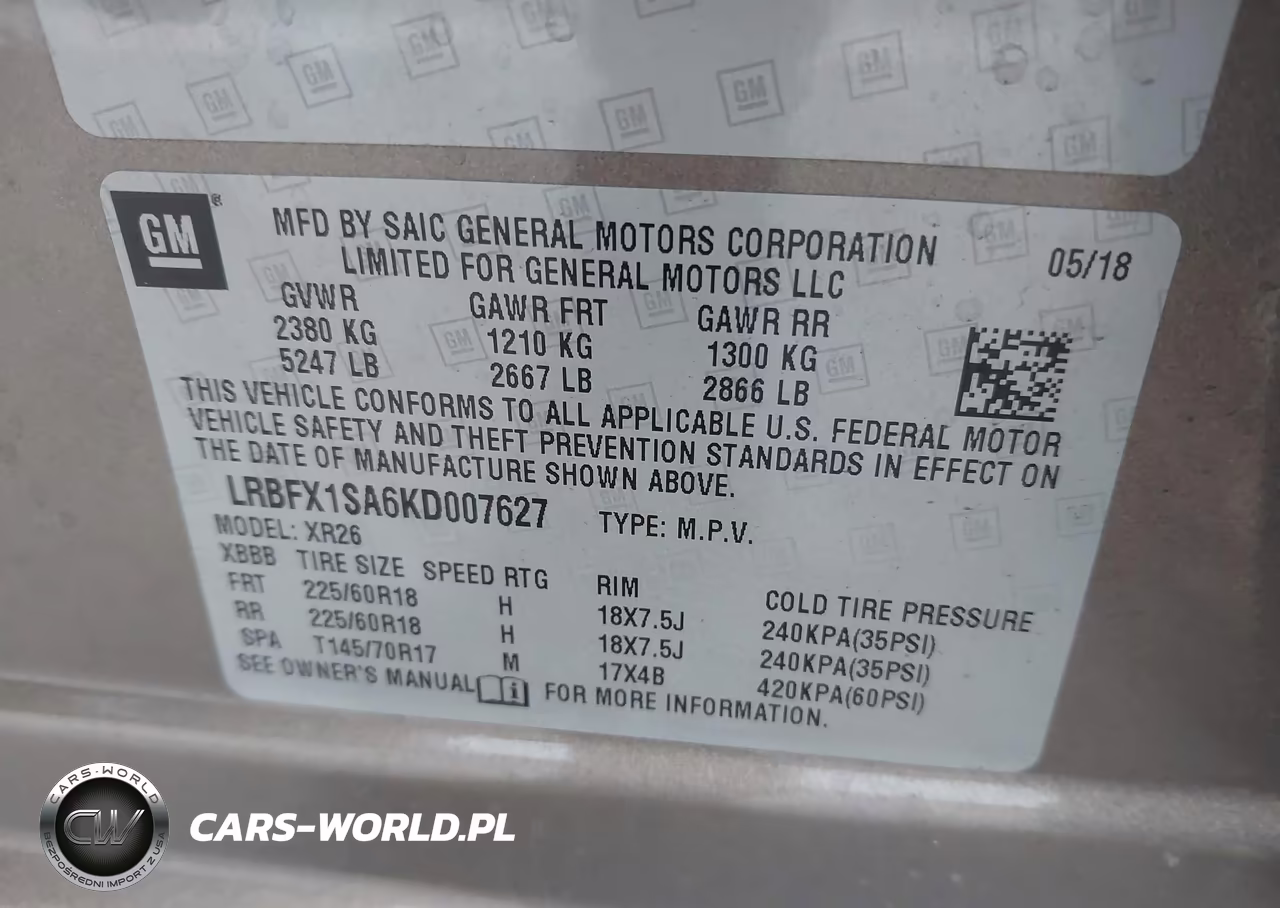 2019 Buick Envision Awd Preferred VIN:LRBFX1SA6KD007627 - 9