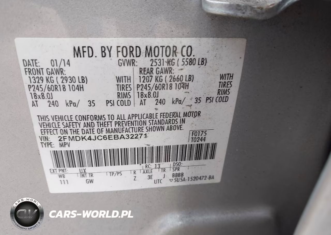 2014 Ford Edge Sel VIN:2FMDK4JC6EBA32271 - 9