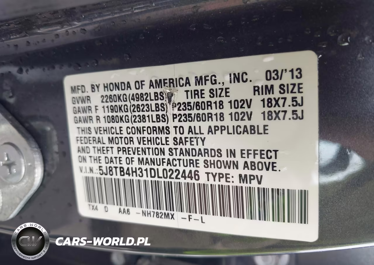 2013 Acura Rdx VIN:5J8TB4H31DL022446 - 9