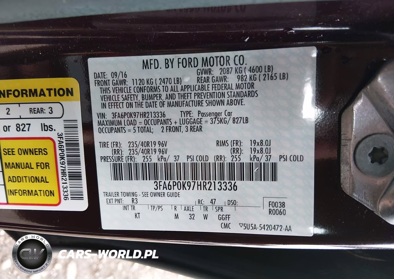 2017 Ford Fusion Titanium VIN:3FA6P0K97HR213336 - 9