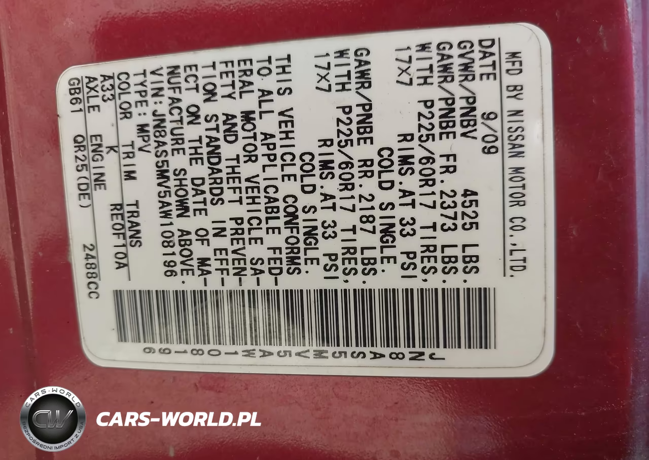 2010 Nissan Rogue Sl VIN:JN8AS5MV5AW108196 - 9