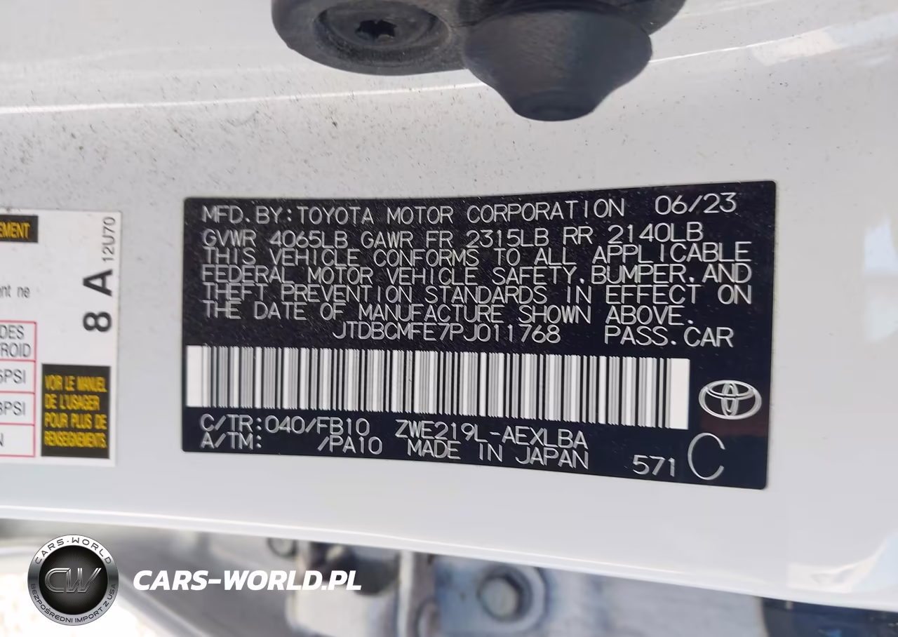 2023 Toyota Corolla Hybrid Le VIN:JTDBCMFE7PJ011768 - 9