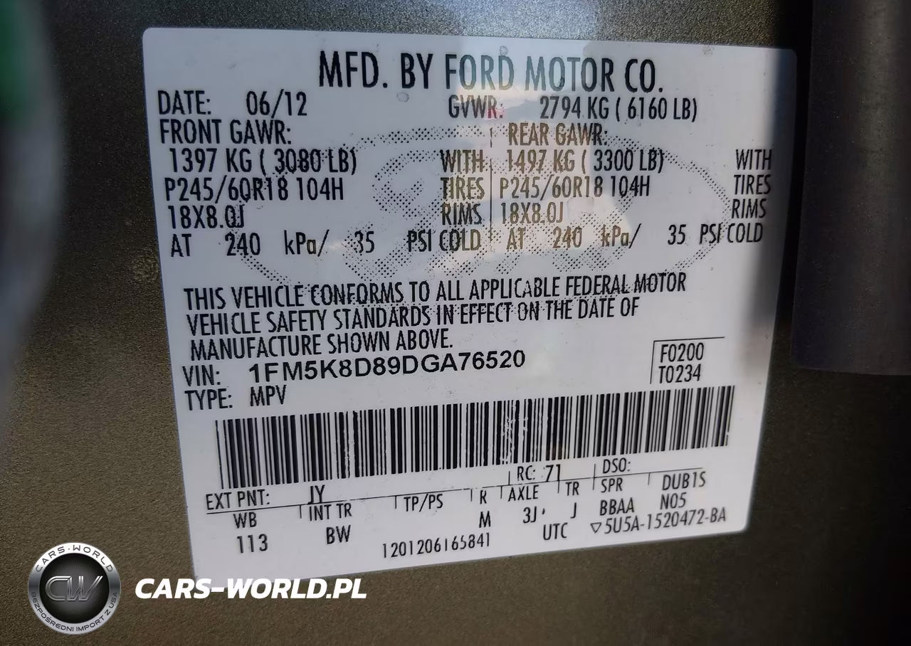 2013 Ford Explorer Xlt VIN:1FM5K8D89DGA76520 - 9