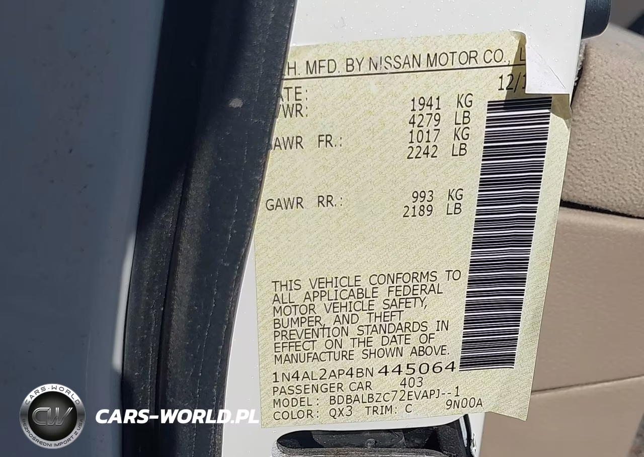 2011 Nissan Altima 2.5 S VIN:1N4AL2AP4BN445064 - 9