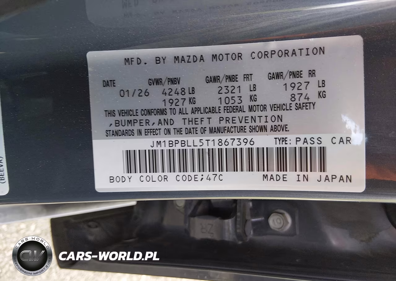 2026 Mazda Mazda3 2.5 S Carbon Edition VIN:JM1BPBLL5T1867396 - 9