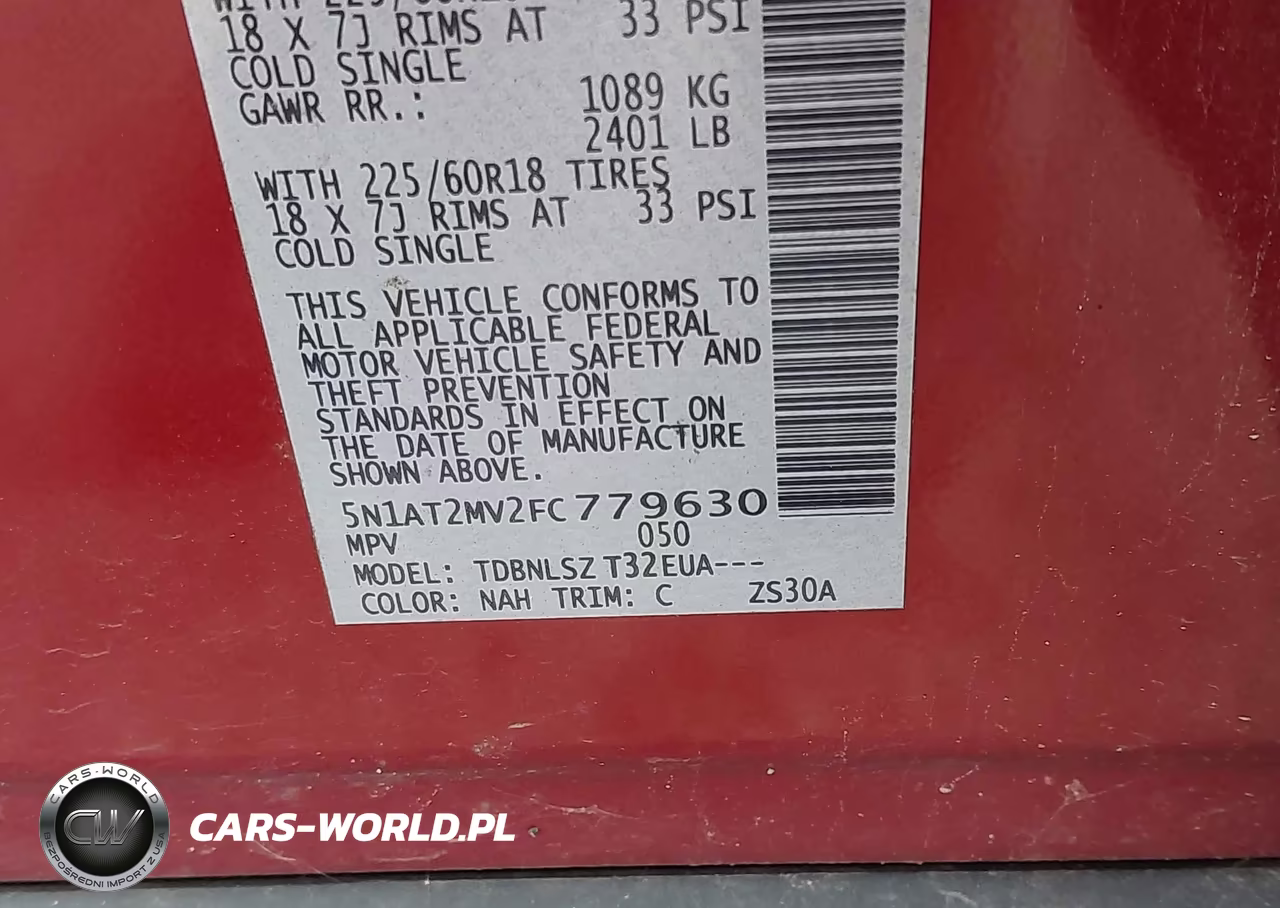 2015 Nissan Rogue Sl VIN:5N1AT2MV2FC779630 - 9