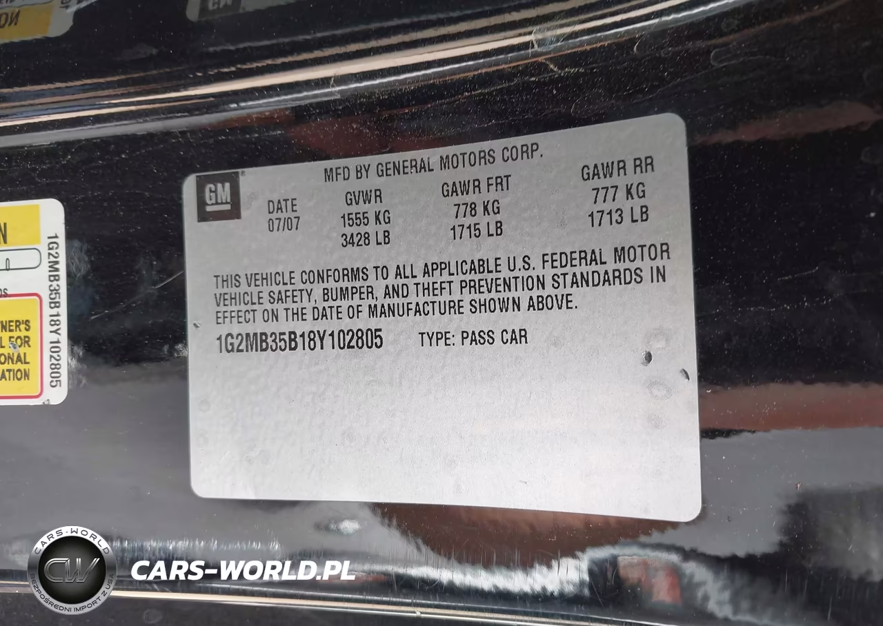 2008 Pontiac Solstice VIN:1G2MB35B18Y102805 - 9