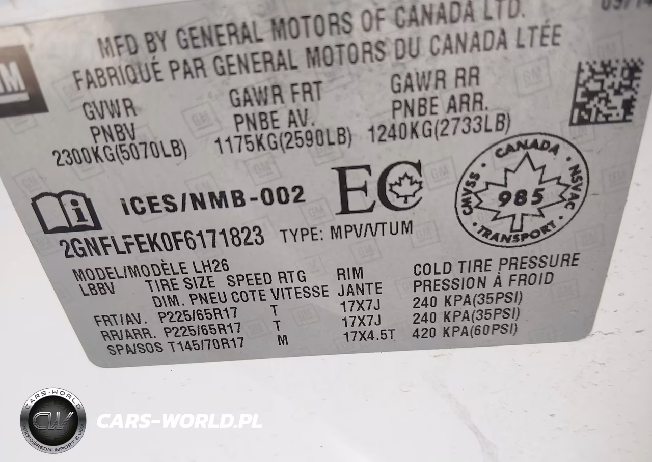 2015 Chevrolet Equinox 1Lt VIN:2GNFLFEK0F6171823 - 9