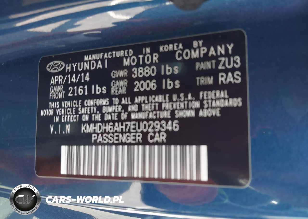 2014 Hyundai Elantra VIN:KMHDH6AH7EU029346 - 9
