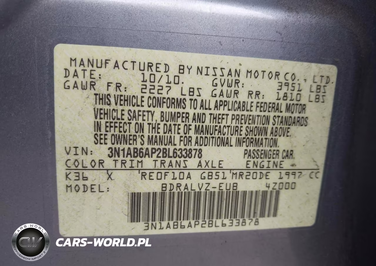2011 Nissan Sentra 2.0Sl VIN:3N1AB6AP2BL633878 - 9