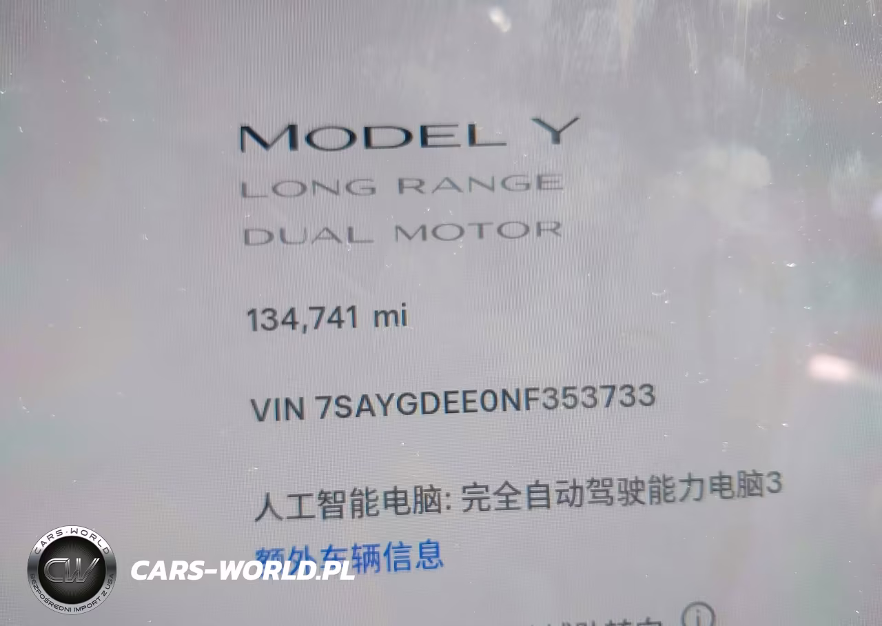2022 Tesla Model Y Long Range VIN:7SAYGDEE0NF353733 - 14