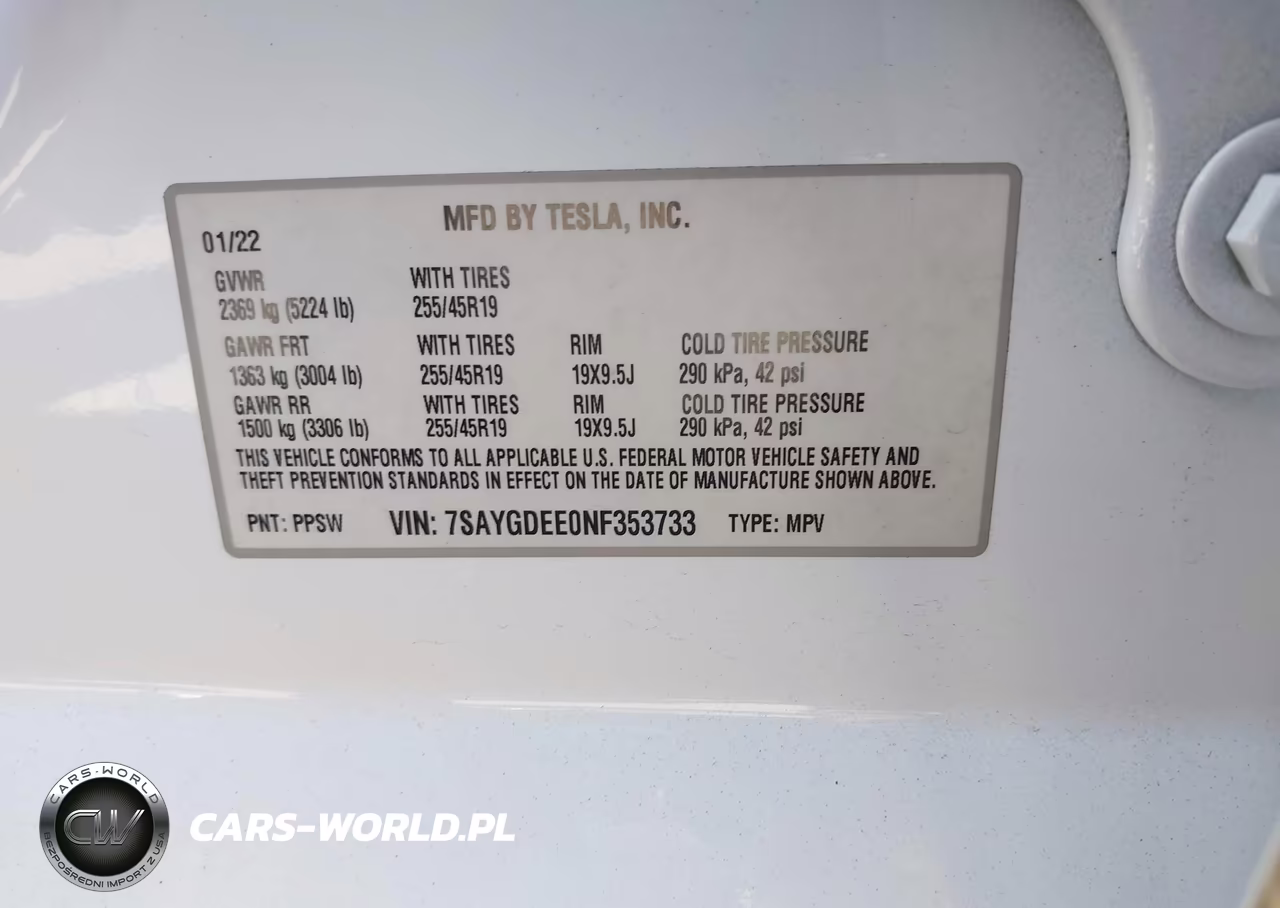 2022 Tesla Model Y Long Range VIN:7SAYGDEE0NF353733 - 9