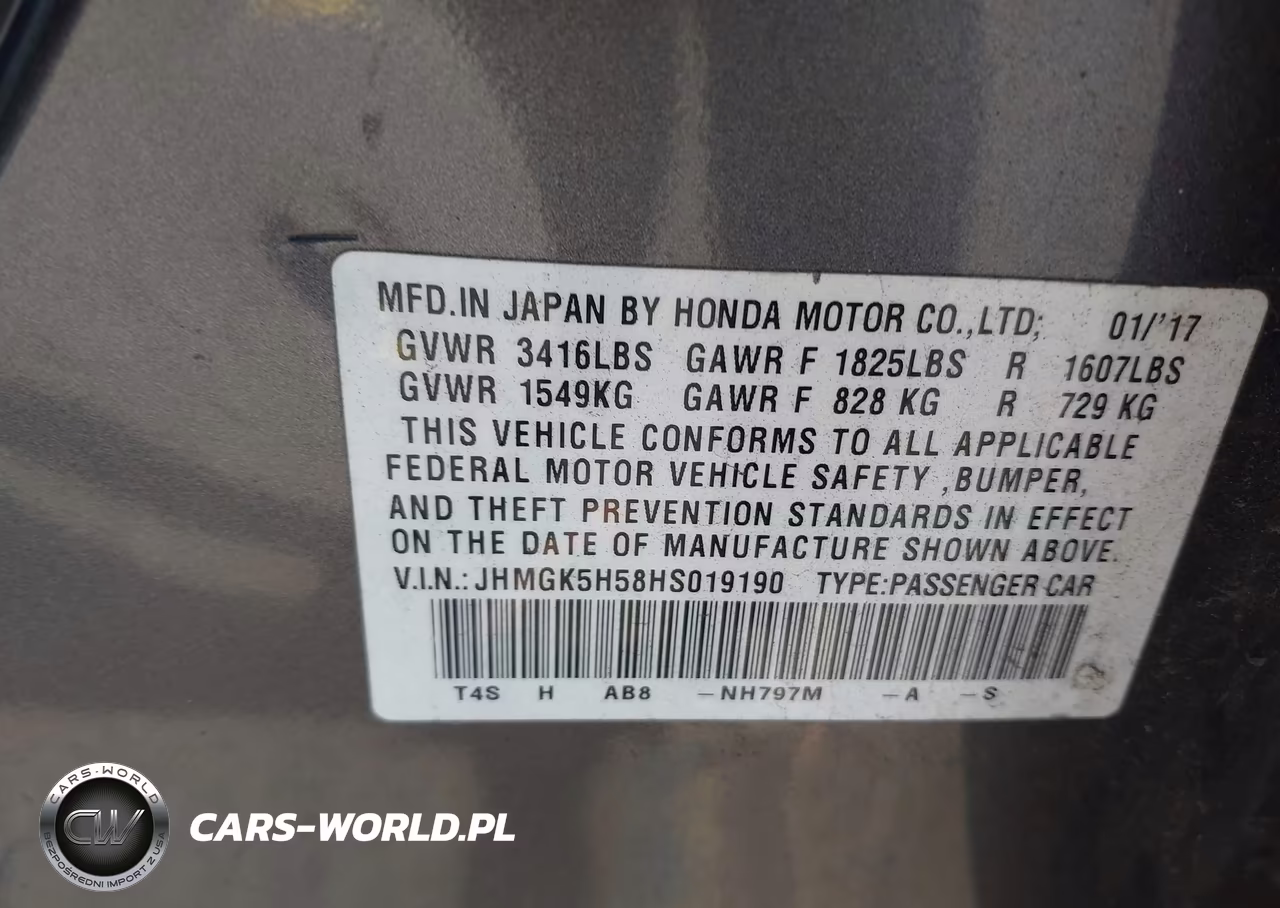 2017 Honda Fit Lx VIN:JHMGK5H58HS019190 - 9