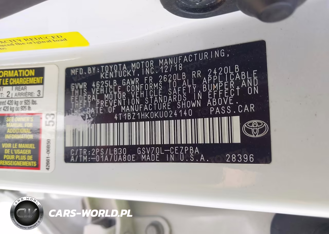 2019 Toyota Camry Xse V6 VIN:4T1BZ1HK0KU024140 - 9