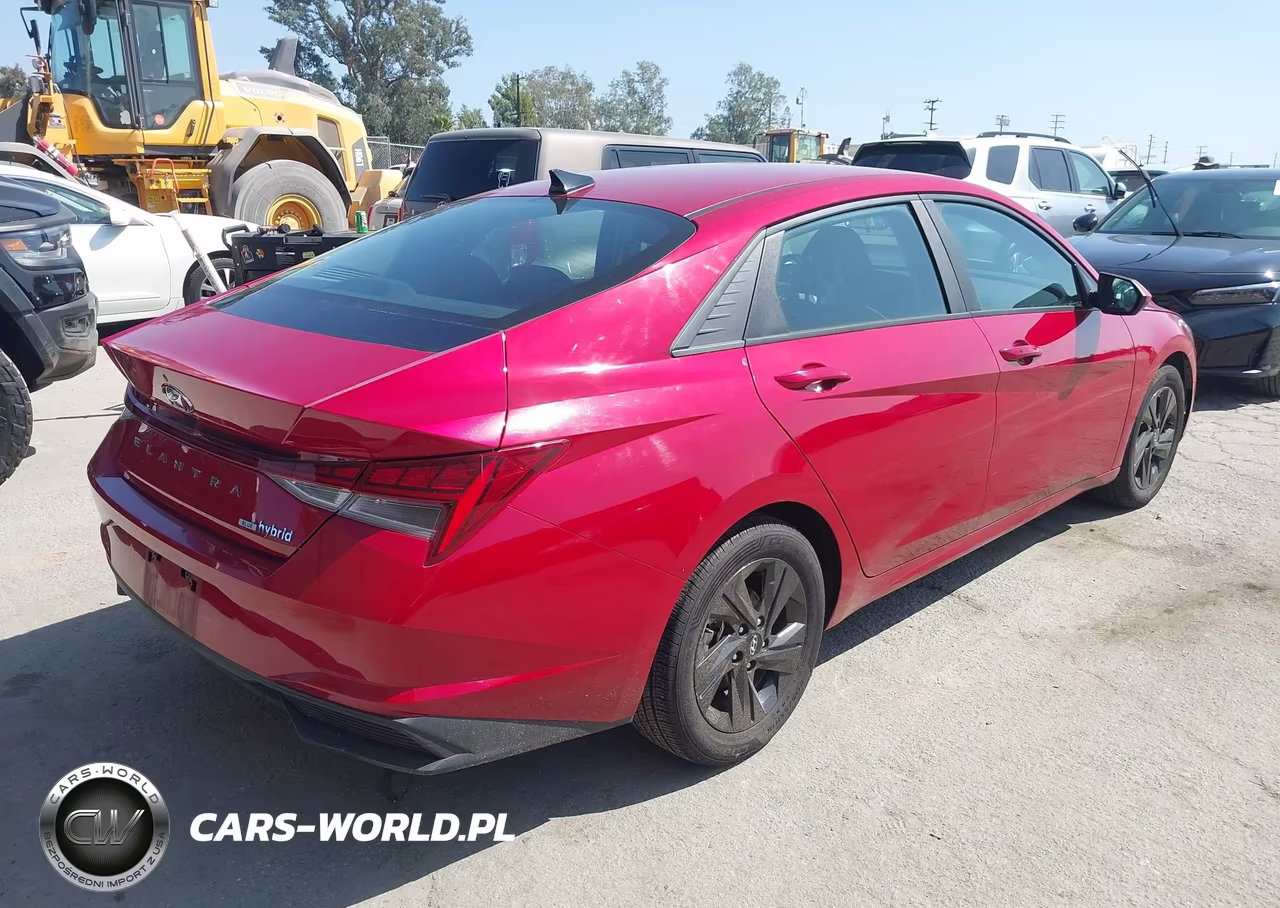 2023 Hyundai Elantra Hybrid Blue VIN:KMHLM4AJ9PU044903 - 4