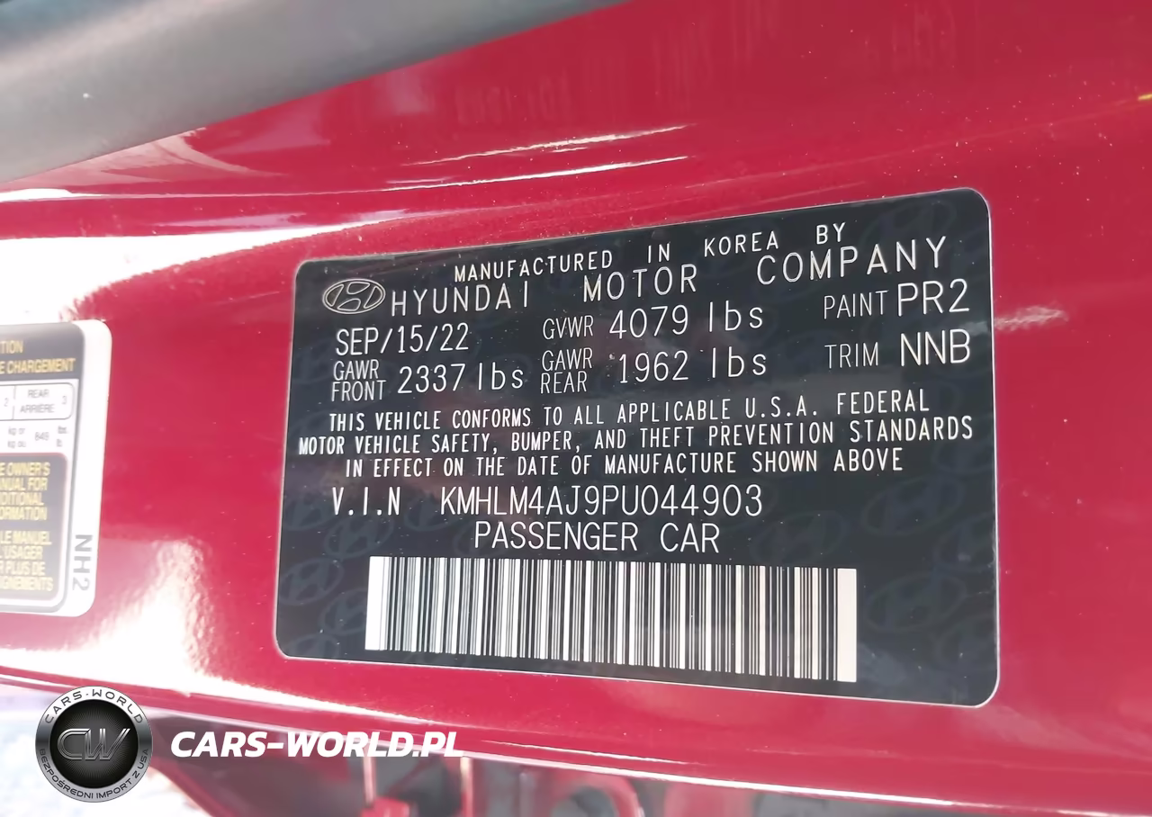 2023 Hyundai Elantra Hybrid Blue VIN:KMHLM4AJ9PU044903 - 9
