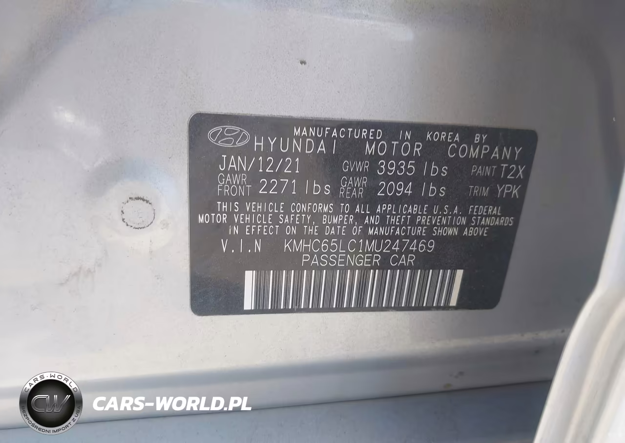2021 Hyundai Ioniq Hybrid Blue VIN:KMHC65LC1MU247469 - 9